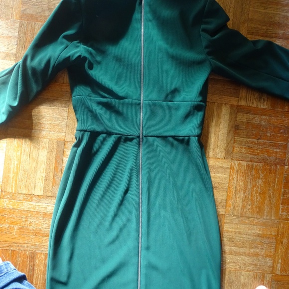 MIKAEL AGHAL DRESS SZIE 2 SQUARE NECK ZIPPER UP THE WHOLE BACK - Picture 5 of 5